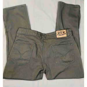 Noiz Olive Green Slim Fit Skinny Premium Jeans Mens W38 L32